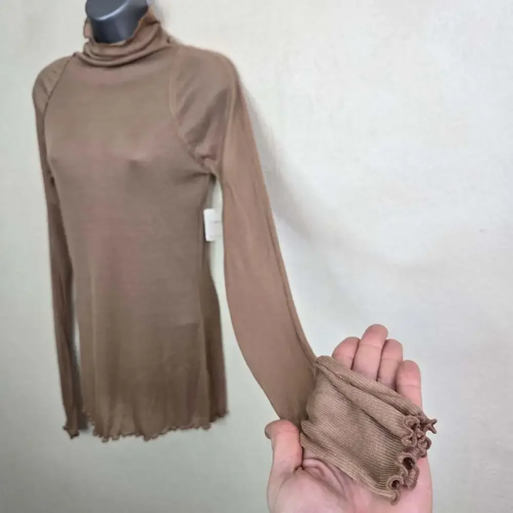 Intimately Free People Long Sleeve Ribbed Turtleneck Top Size M
